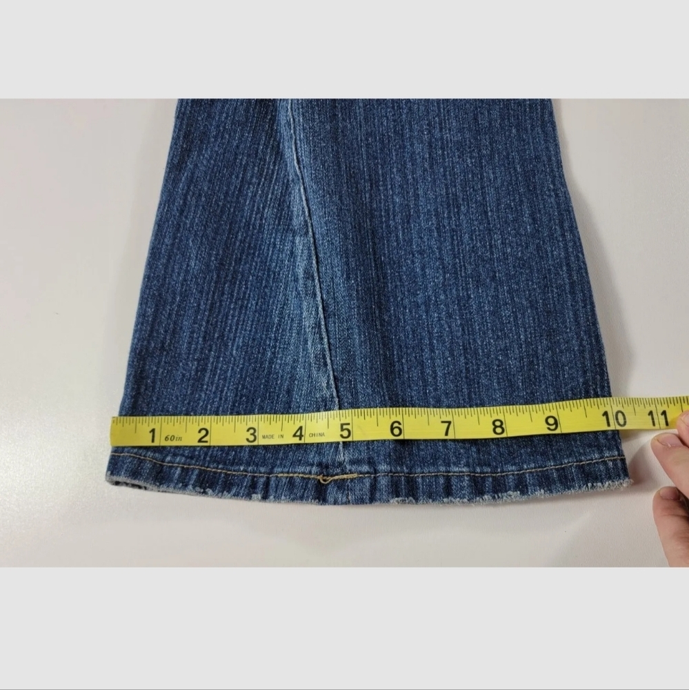 True Religion Joey Twisted Seam Flare Blue Jeans 04-503 Made in USA Size 30 - Picture 7 of 7